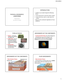 physical geography: landforms introduction