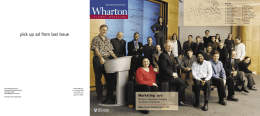 Marketing 100 - Wharton Magazine