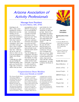Arizona Association of Activity Professionals