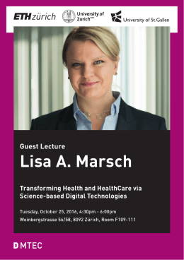 Lisa A. Marsch - Center for Digital Health Interventions