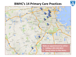 BWHC`s 15 Primary Care Practices