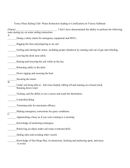 Student Checklist Document - Torrey Pines Sailing Club