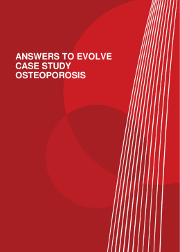 ANSWERS TO EVOLVE CASE STUDY OSTEOPOROSIS