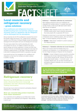 Local councils and refrigerant recovery
