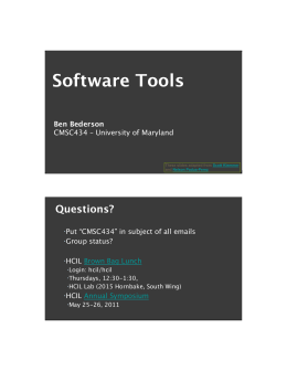 Software tools.pptx - cmsc434-f11