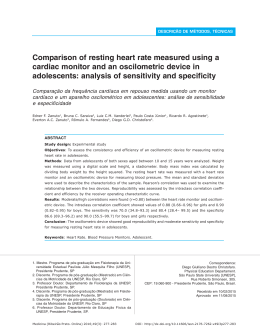 Comparison of resting heart rate measured using a cardiac monitor