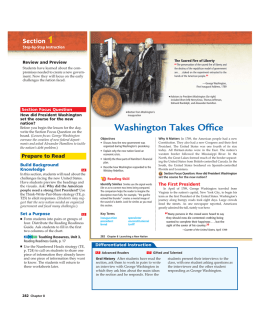 Ch 8 Section 1 Washington Takes Office