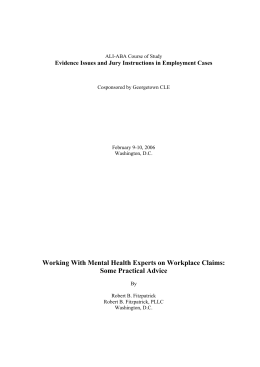 Working With Mental Health Experts on Workplace Claims