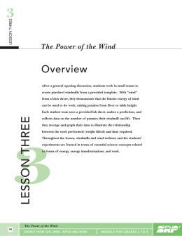 The Power of the Wind - Sustainability Science Education
