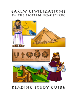 EARLY CIVILIZATIONS Reading study guide