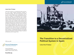 The Transition to a Decentralized Political System in Spain