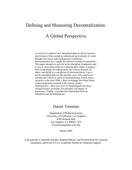 Defining and Measuring Decentralization