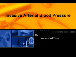 Invasive Arterial Blood Pressure