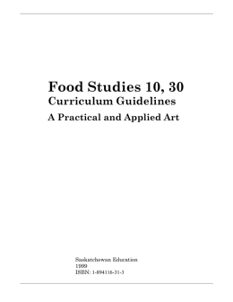 Food Studies 10, 30 - Carleton University