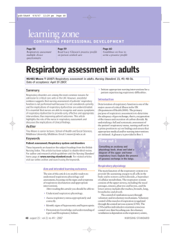 Respiratory assessment in adults