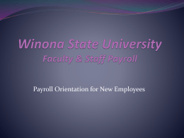 Employees Payroll Orientation