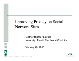 Improving Privacy on Social Network Sites