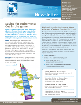 Newsletter - State of Michigan 401(k) and 457 Plans
