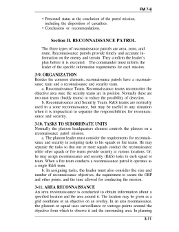 Section II. RECONNAISSANCE PATROL 3-9. ORGANIZATION 3