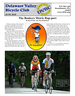 The Bonkers Metric Rap-port - Polk Area Bicycling Association