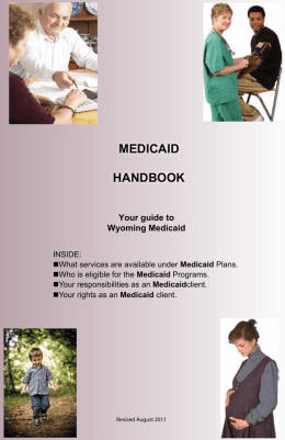 medicaid handbook - Wyoming Medicaid