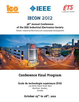 Conference Booklet - iecon 2012