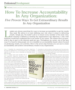How To Increase Accountability In Any Organization