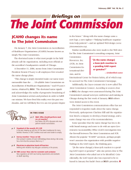 JCAHO changes its name to The Joint Commission