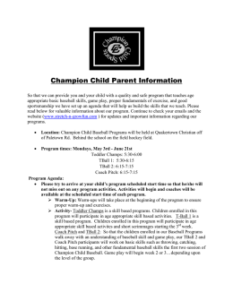 Champion Child Parent Information - stretch-n