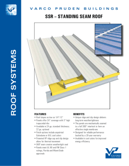 roof systems - Varco Pruden Buildings