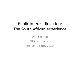 Public interest litigation in SA Belfast.ppt (Read