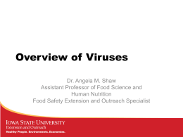Overview of Viruses - Food Science and Human Nutrition