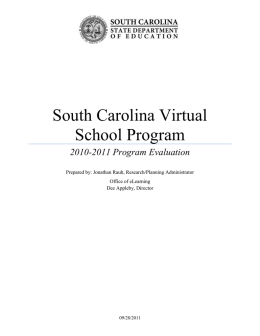 Annual Report 2010-2011 - South Carolina Department of Education