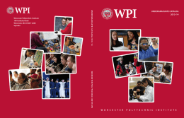 undergraduate catalog - Worcester Polytechnic Institute