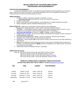 mccsc substitute teachers employment procedures and requirements