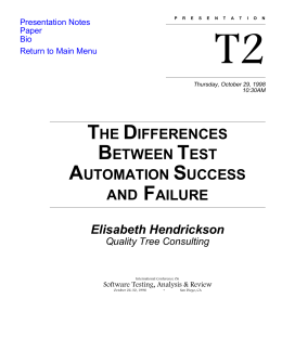 the differences between test automation success