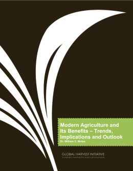 Modern Agriculture and Its Benefits