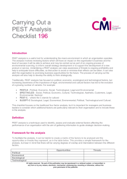Carrying out a PEST analysis - Chartered Management Institute