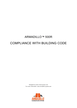 armadillo™ 500r compliance w/ building code