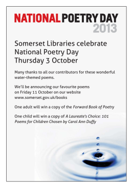 National Poetry Day - water poems