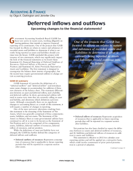 Deferred inflows and outflows