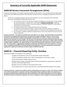 GASB Summary Update Statements 60