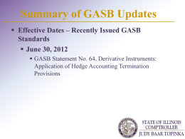 Summary of GASB Updates