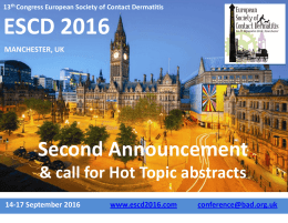 ESCD 2016 - 13th Congress of the European Society of Contact
