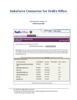 Salesforce Connector for FedEx Office