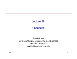 Lecture 18: Feedback