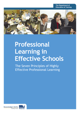 The Seven Principles of Highly Effective Professional Learning