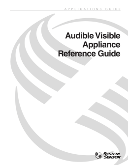 Audible Visible Appliance Reference Guide