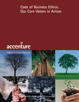 Accenture Code of Business Ethics 2011