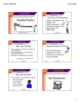PowerPoint Pointers Font Characteristics